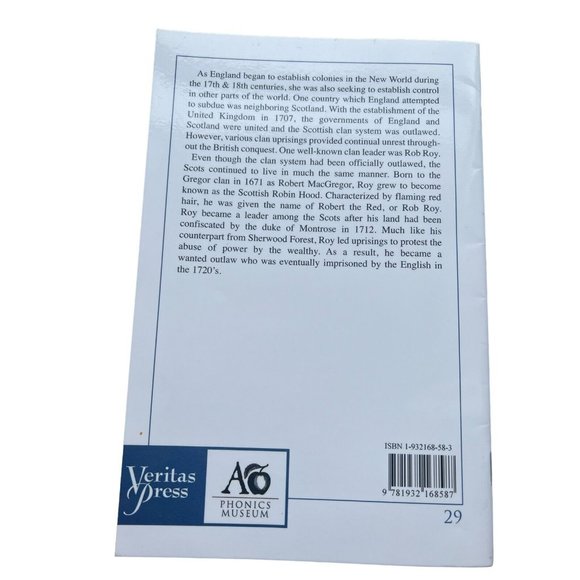 Rob Roy By Fence E Veith Veritas Press Phonics Museum - Picture 2 of 2